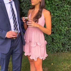 Blush chiffon dress 🌸